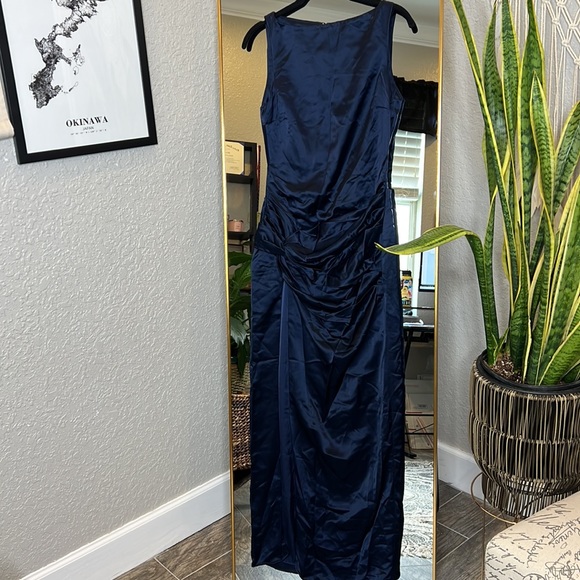 HOUSE OF CB 'Roxanne' Navy Thigh Slit Maxi Dress NWOT - Picture 7 of 10
